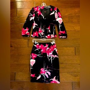 Silk, 2 Piece Skirt Suit